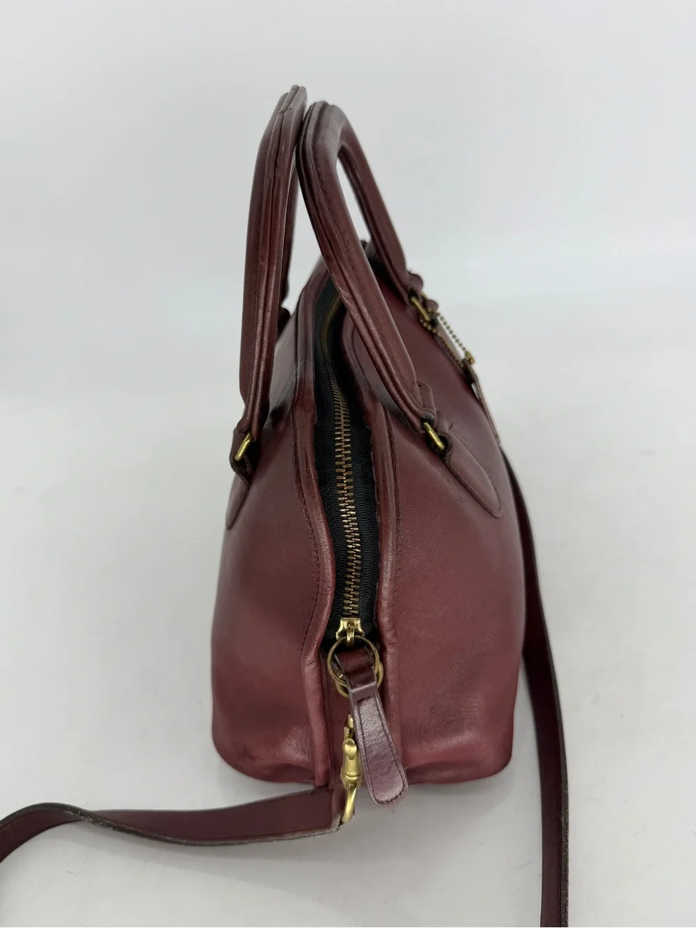 Vintage Coach 0147 Baxter Satchel Dome Bag 2 Way Handbag Crossbody Bag